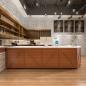 Preview: Muxing Bartheke im Industrial-Retro-Stil, Eckbar, minimalistische Bartheke, Bartheke im Gastronomie-Stil