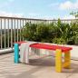 Preview: Muxing Essbank Schuhbank Haushocker Langbank Schuhhocker Esszimmerstuhl 60*23*45cm