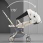Preview: Muxing Kinderwagen Klappbuggy bis 25 kg mit Fußstütze, Kinderwagen zusammenklappbar verstellbare Rückenlehne 45*72*92cm