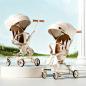 Preview: Muxing Kinderwagen Klappbuggy bis 25 kg mit Fußstütze, Kinderwagen zusammenklappbar verstellbare Rückenlehne 45*72*92cm