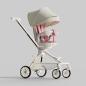 Preview: Muxing  Kinderwagen zusammenklappbar verstellbare Rückenlehne 1-5 Jahre mit Sonnenverdeck Rosa 52*75*118cm /GZFLHJ/