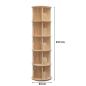 Preview: Muxing Bücherregal, drehbares Bücherregal,  Bücherregal minimalistisch,Bücherregal für den Haushalt, 5 Ebenen,Naturholzfarbe 157*40cm【SJ5-5C】