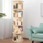 Preview: Muxing Bücherregal, drehbares Bücherregal,  Bücherregal minimalistisch,Bücherregal für den Haushalt, 5 Ebenen,Naturholzfarbe 157*40cm【SJ5-5C】