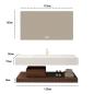Preview: Muxing Waschbecken aus Keramik Modernes Waschbecken Badezimmer Hänge Waschbecken mit LED Spiegel, Ablage 120*55cm 【C025】