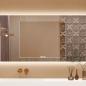 Preview: Muxing Waschbecken-Set Waschtisch Moderner Waschbecken-Unterschrank  LED Spiegel mit Schublade 120*55cm 【C152】