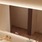 Preview: Muxing Waschbecken-Set Waschtisch Moderner Waschbecken-Unterschrank  LED Spiegel mit Schublade 120*55cm 【C152】