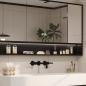 Preview: Muxing Badezimmermöbel-Set Keramik Waschbecken LED-Spiegelschrank Waschbecken mit Schublade und Ablage 120*55 【CK30】
