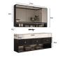 Preview: Muxing Badezimmermöbel-Set Keramik Waschbecken LED-Spiegelschrank Waschbecken mit Schublade und Ablage 120*55 【CK30】