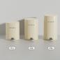 Preview: Muxing Mülleimer Haushalts-Mülleimer Toiletten-Mülleimer Tretmülleimer Mülleimer mit Deckel ideal für Bad, Küche oder Büro Beige