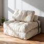 Preview: Muxing  Klappbares Sofa, Wohnzimmer-Sofa, Einzelsessel, Schlafzimmer-Sofa, Multifunktionales Sofa, Minimalistisches Sofa, 85×85×40 cm
