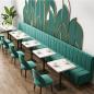 Preview: Muxing  Sitzbank mit Rückenlehne Restaurant-Sitzbank Café-Sitzbank Hochlehner-Barbank Dunkelgrün 120×60×90 cm 【KZ-R52】
