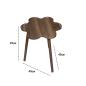 Preview: Muxing  Beistelltisch, Sofa-Beistelltisch, Couchtisch mit Holzmaserung, kleiner Tisch, Blütenblätter-Couchtisch, Nachttisch, 40×40×49 cm   /FGHD49CJ/