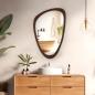 Preview: MuXing Wandmontierter Schminkspiegel für Zuhause, Waschtisch Spiegel, Schlafzimmer Kosmetikspiegel, Wandspiegel