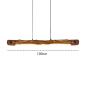 Preview: MuXing Pendelleuchte aus Massivholz – Stilvolle Energiesparende Deckenlampe für Wohnzimmer, Esszimmer, Cafés, Bar, Hängelampe, Design Lampe 100x8cm /SMDD100/