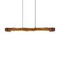 Preview: MuXing Pendelleuchte aus Massivholz – Stilvolle Energiesparende Deckenlampe für Wohnzimmer, Esszimmer, Cafés, Bar, Hängelampe, Design Lampe 100x8cm /SMDD100/