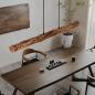 Preview: MuXing Pendelleuchte aus Massivholz – Stilvolle Energiesparende Deckenlampe für Wohnzimmer, Esszimmer, Cafés, Bar, Hängelampe, Design Lampe 100x8cm /SMDD100/