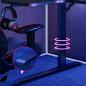 Preview: MuXing Eckschreibtisch Gaming Tisch L-Form RGB LED Computertisch PC Tisch Gamer Desk Büro Home Office modern stabil Schwarz