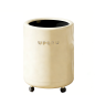 Preview: MuXing Mobiler Mülleimer für Zuhause – 2-Schichtiger Kunststoff-Müllkorb für Wohnzimmer, Schlafzimmer, Leichter Papierkorb Cremeweiß 24*32.5cm 【LJGL741】