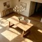 Preview: Muxing Massivholz Esstisch aus Kiefernholz, Esszimmertisch, stabiler Küchentisch für Esszimmer, Wohnzimmer, Restaurant und Café Hellbraun