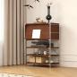 Preview: MuXing Regal Aufbewahrungsschrank, Vitrine Sideboard Beistellschrank, Stauraumschrank für Wohnzimmer, Esszimmer, Flur und Schlafzimmer 110x80x40cm /LYJY-80/