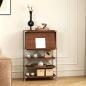 Preview: MuXing Regal Aufbewahrungsschrank, Vitrine Sideboard Beistellschrank, Stauraumschrank für Wohnzimmer, Esszimmer, Flur und Schlafzimmer 110x80x40cm /LYJY-80/