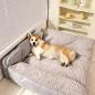 Preview: Muxing Hundebett, abnehmbar und waschbar, weiche Hundematte als Schlafmatte, Haustierbett, Hundekissen, Hundeliege für kleine Hunde Grau
