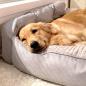 Preview: Muxing Hundebett, abnehmbar und waschbar, weiche Hundematte als Schlafmatte, Haustierbett, Hundekissen, Hundeliege für kleine Hunde Grau