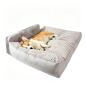 Preview: Muxing Hundebett, abnehmbar und waschbar, weiche Hundematte als Schlafmatte, Haustierbett, Hundekissen, Hundeliege für kleine Hunde Grau