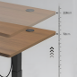 Preview: Muxing Elektrisch höhenverstellbarer Schreibtisch, Smart Büro Tisch, Computertisch, Steh-Sitz Tisch, Lerntisch 120*60cm