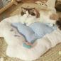 Preview: Muxing Katzenbett und Hundebett, weiche Haustier-Schlafmatte, Katzenmatte, Hundematte, Haustierdecke für kleine Hunde und Katzen Weiß
