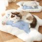 Preview: Muxing Katzenbett und Hundebett, weiche Haustier-Schlafmatte, Katzenmatte, Hundematte, Haustierdecke für kleine Hunde und Katzen Weiß