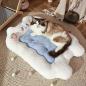 Preview: Muxing Katzenbett und Hundebett, weiche Haustier-Schlafmatte, Katzenmatte, Hundematte, Haustierdecke für kleine Hunde und Katzen Weiß
