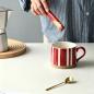 Preview: Muxing Keramik Kaffeebecher mit Henkel, Tasse, Trinkbecher, Teetasse, Cappuccinotasse, Kaffeetasse, Retro Becher 450ML