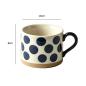 Preview: Muxing Keramik Kaffeebecher mit Henkel, Tasse, Trinkbecher, Teetasse, Cappuccinotasse, Kaffeetasse, Retro Becher 450ML