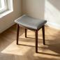 Preview: Muxing Hocker, Sattelhocker, Frisiertischhocker, Haushocke, Einfacher Sattelhocker, Grau 45*27*46cm【CXMAD46】