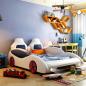 Preview: Muxing Auto LED Raser Jungen Kinder Bett Cool Bequem weiß 【W979B】