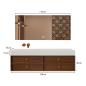 Preview: Muxing Waschbecken-Set Waschtisch Sinterstein Moderner Waschbecken-Unterschrank LED Spiegel mit Schublade 120*55cm 【RWC152】