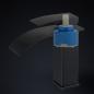 Preview: Muxing Wasserhahn, Schwarze Wasserhahn, Unterbau-Waschtischarmatur, Edelstahlarmatur, Spritzschutzarmatur