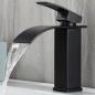 Preview: Muxing Wasserhahn, Schwarze Wasserhahn, Unterbau-Waschtischarmatur, Edelstahlarmatur, Spritzschutzarmatur