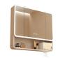 Preview: Muxing Badezimmer-Spiegelschrank, Spiegelschrank mit LED, Badspiegel mit Schrank, Wandmontierter Spiegelschrank