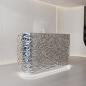 Preview: Muxing Runde Bartheke Kassentresen Hotel-Empfangstheke Wasserwellen-Design
