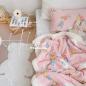 Preview: Großhandel B2B  Kinder Verdickte Flanell-Herbst/Winter Bett Decke Schlafdecke Rosa Hase