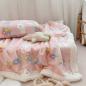 Preview: Großhandel B2B  Kinder Verdickte Flanell-Herbst/Winter Bett Decke Schlafdecke Rosa Hase