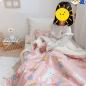 Preview: Großhandel B2B  Kinder Verdickte Flanell-Herbst/Winter Bett Decke Schlafdecke Rosa Hase