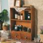 Preview: Großhandel B2B Haushalt Holz Vintage Schrank Schaukasten mit Schublade【AB339】