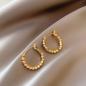 Preview: Großhandel B2B Silber pin Vintage Perlen Ohrstecker E2348 Gold