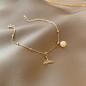 Preview: Großhandel B2B Koreanisches Vintage Perlenarmband D002 Gold Fischschwanz-Armband