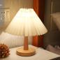 Preview: 360Home Nachttischlampe Vintage Schlafzimmer Wohnzimmer Plissee Lampe Nachtlicht