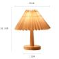 Preview: 360Home Nachttischlampe Vintage Schlafzimmer Wohnzimmer Plissee Lampe Nachtlicht