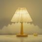 Preview: 360Home Nachttischlampe Vintage Schlafzimmer Wohnzimmer Plissee Lampe Nachtlicht